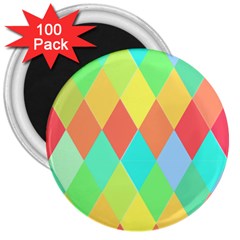 Low Poly Triangles 3  Magnets (100 Pack) by Pakrebo