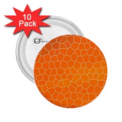 Orange Mosaic Structure Background 2 25  Buttons (10 Pack)  by Pakrebo