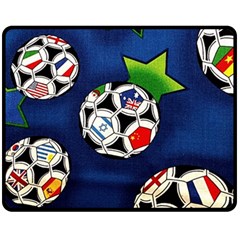 Textile Football Soccer Fabric Fleece Blanket (medium)  by Pakrebo