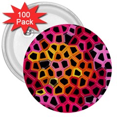 Mosaic Structure Pattern Background 3  Buttons (100 Pack)  by Pakrebo