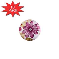 Star Flower 1  Mini Buttons (10 Pack)  by Mariart