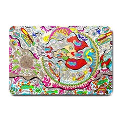 Supersonic Pyramid Protector Angels Small Doormat  by chellerayartisans