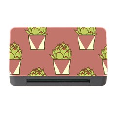 Cactus Pattern Background Texture Memory Card Reader With Cf by Pakrebo