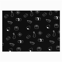 Sushi Pattern - Greyscale Large Glasses Cloth by WensdaiAmbrose
