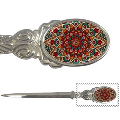 Mandala - Red & Teal Letter Opener by WensdaiAmbrose