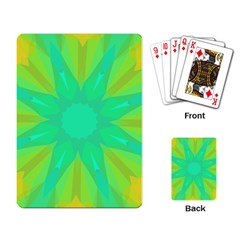 Kaleidoscope Background Green Playing Cards Single Design by Mariart