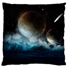 Ocean Plants Black Standard Flano Cushion Case (one Side) by LoolyElzayat