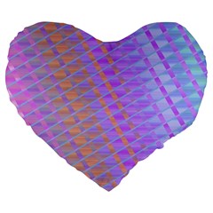 Diagonal Line Design Art Large 19  Premium Heart Shape Cushions by LoolyElzayat