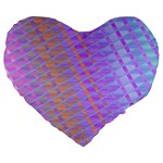 Diagonal Line Design Art Large 19  Premium Heart Shape Cushions Front