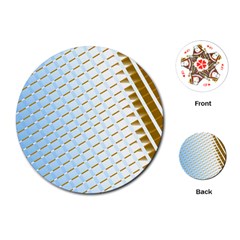 Diagonal Seamless Line Design Playing Cards (round) by LoolyElzayat