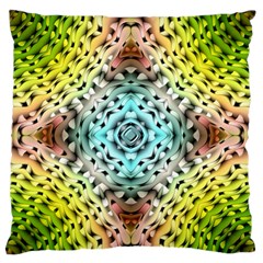 Farbenpracht Kaleidoscope Large Flano Cushion Case (two Sides) by Pakrebo