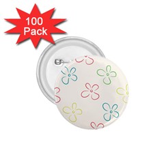 Flower Background Nature Floral 1 75  Buttons (100 Pack)  by Mariart