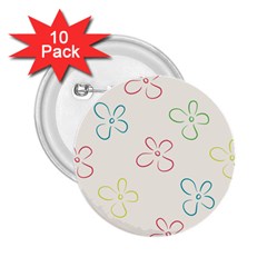 Flower Background Nature Floral 2 25  Buttons (10 Pack)  by Mariart