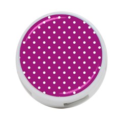 Fuschia Polka Dot 4-port Usb Hub (two Sides) by retrotoomoderndesigns