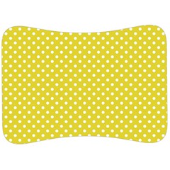Yellow Polka Dot Velour Seat Head Rest Cushion by retrotoomoderndesigns