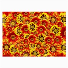 Brilliant Orange And Yellow Daisies Large Glasses Cloth by retrotoomoderndesigns