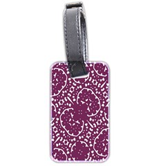 Magenta And White Abstract Print Pattern Luggage Tags (two Sides) by dflcprintsclothing