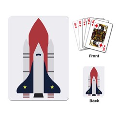 Planet Planets Rocket Shuttle Playing Cards Single Design by Wegoenart