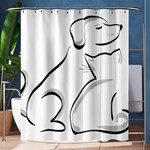 Dog Cat Animal Pet Cute Shower Curtain 60  x 72  (Medium)  60 x72  Curtain