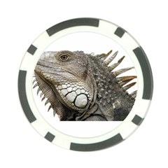 Iguana Portrait Profile Close Up Poker Chip Card Guard (10 Pack) by Wegoenart
