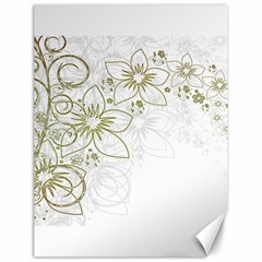 Flowers Background Leaf Leaves Canvas 18  X 24  by Mariart