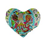 Supersonic Octopus Standard 16  Premium Heart Shape Cushions Front