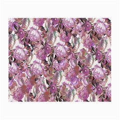 Romantic Pink Flowers Small Glasses Cloth (2-side) by retrotoomoderndesigns