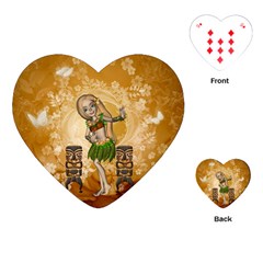 Cute Littel Island Girl Playing Cards (heart) by FantasyWorld7