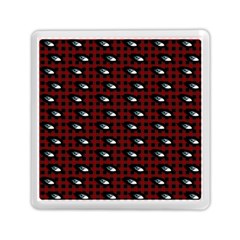 Eyes Red Plaid Memory Card Reader (square) by snowwhitegirl