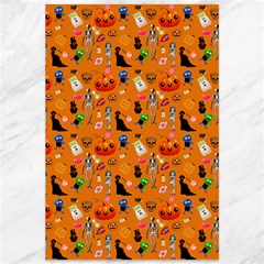 Halloween Treats Pattern Orange Canvas 12  X 18  by snowwhitegirl