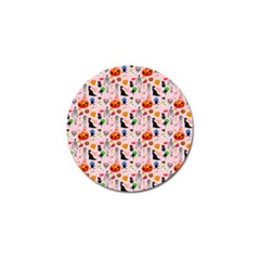 Halloween Treats Pattern Pink Golf Ball Marker by snowwhitegirl