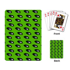 Eyes Green Playing Cards Single Design by snowwhitegirl