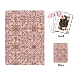 Ornamental Brown Playing Cards Single Design by snowwhitegirl