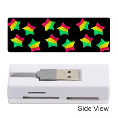 Ombre Glitter Pink Green Star Pat Memory Card Reader (stick) by snowwhitegirl