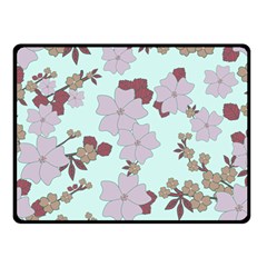 Vintage Floral Lilac Pattern Double Sided Fleece Blanket (small)  by snowwhitegirl
