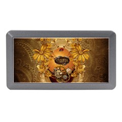 Awesome Steampunk Easter Egg With Flowers, Clocks And Gears Memory Card Reader (mini) by FantasyWorld7