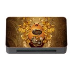 Awesome Steampunk Easter Egg With Flowers, Clocks And Gears Memory Card Reader with CF Front