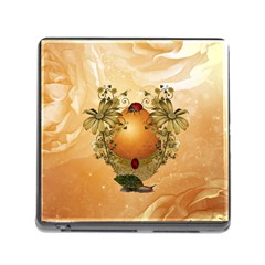 Wonderful Easter Egg With Flowers And Snail Memory Card Reader (square 5 Slot) by FantasyWorld7