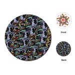 Comic Books Pattern Playing Cards (Round) Front