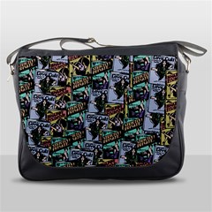 Comic Books Pattern Messenger Bag by snowwhitegirl
