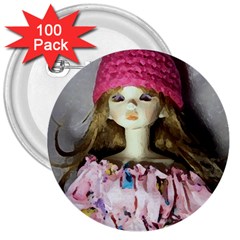 Cute In Pink 3  Buttons (100 Pack)  by snowwhitegirl