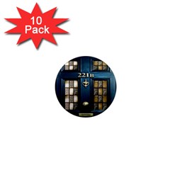 Tardis Sherlock Holmes 221b 1  Mini Magnet (10 Pack)  by Sudhe