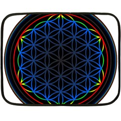 Flower Of Life Fleece Blanket (mini) by Sudhe