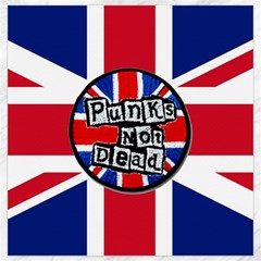 Punk Not Dead Music Rock Uk United Kingdom Flag Canvas 20  X 20  by Sudhe