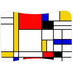 Bauhouse Mondrian Style Velour Seat Head Rest Cushion by lucia