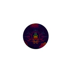 Boho Hamsa Mandala 1  Mini Buttons by lucia