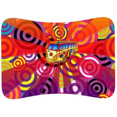 Boho Hippie Bus Velour Seat Head Rest Cushion by lucia
