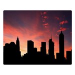 Skyline Panoramic City Architecture Double Sided Flano Blanket (Large)  Blanket Back