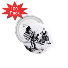 Apollo Moon Landing Nasa Usa 1 75  Buttons (100 Pack)  by Sudhe