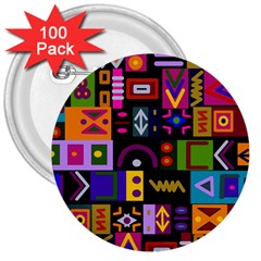 Abstract A Colorful Modern Illustration 3  Buttons (100 Pack)  by Sudhe